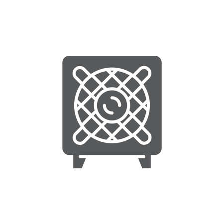Portable music speaker vector icon symbol isolated on white backgroundのイラスト素材