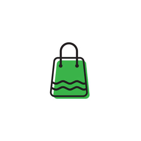 shopping bag icon vector design isolated white backgroundのイラスト素材