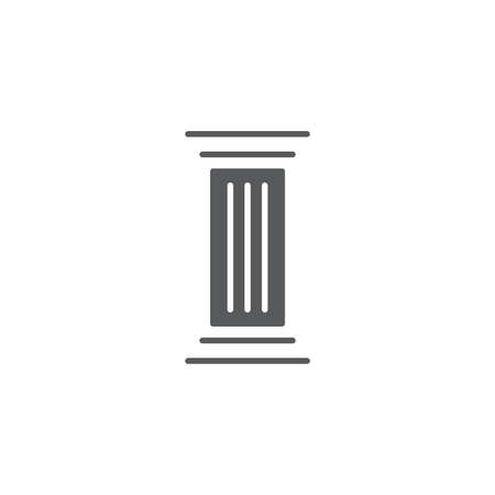 Antique Column pillar vector icon concept, isolated on white backgroundのイラスト素材