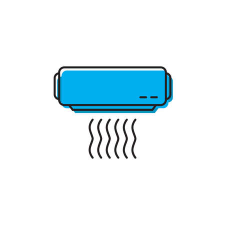 air conditioner vector icon concept, isolated on white backgroundのイラスト素材