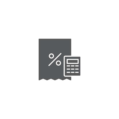 calculator and financial document concept design vector icon isolated on white backgroundのイラスト素材