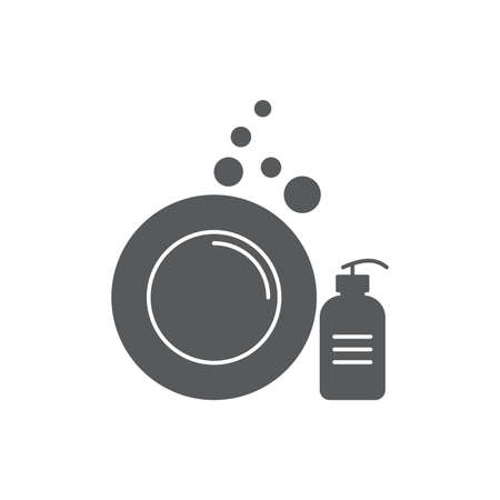 clean dishes concept design, vector icon isolated on white backgroundのイラスト素材