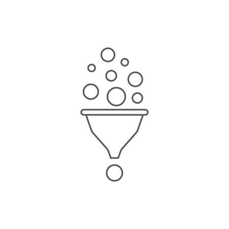 funnel vector icon concept design, isolated on white backgroundのイラスト素材