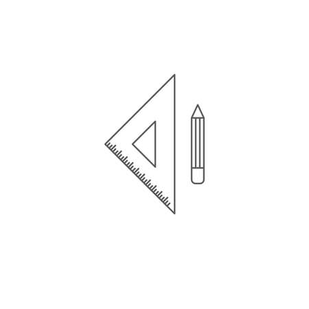 Ruler, Equipment, Instrument of Measurement vector icon, isolated on white backgroundのイラスト素材