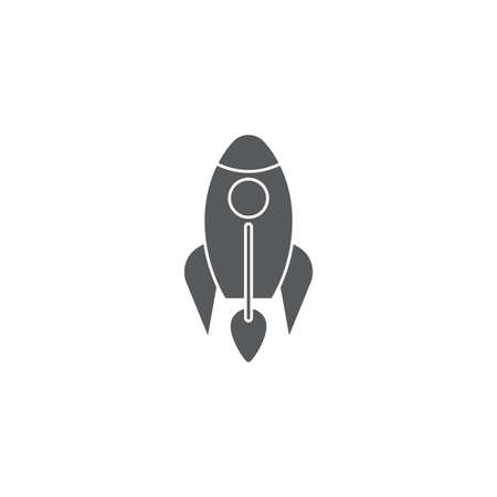 rocket vector icon concept, isolated on white backgroundのイラスト素材
