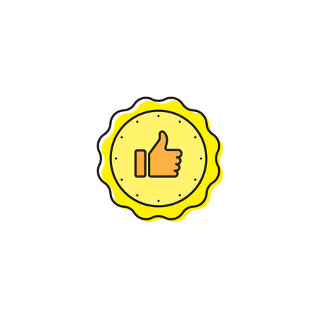 Quality certificate vector icon, isolated on white backgroundのイラスト素材