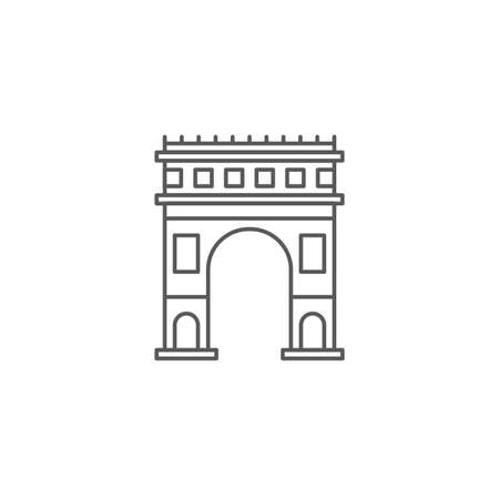 Triumphal arch architecture vector icon concept, isolated on white backgroundのイラスト素材