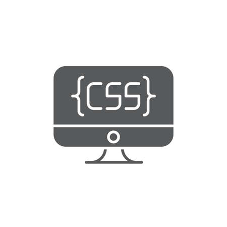 Computer Programming vector icon symbol isolated on white backgroundのイラスト素材