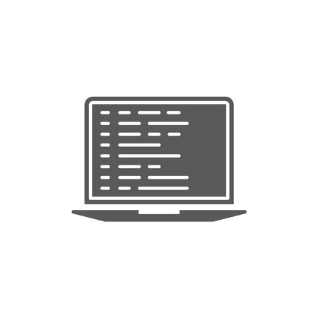 Computer Programming vector icon symbol isolated on white background