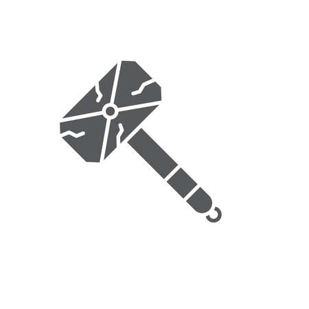 Gaming Hammer vector icon symbol game isolated on white backgroundのイラスト素材