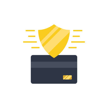 Credit Card Security vector icon symbol isolated on white backgroundのイラスト素材