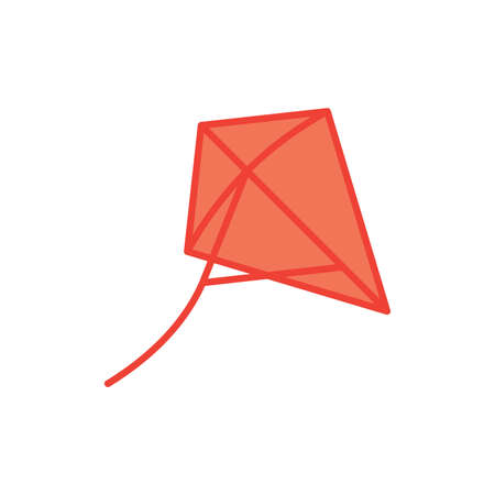Kite vector icon symbol isolated on white backgroundのイラスト素材