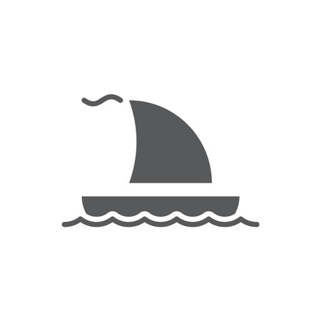 Sailing ship vector icon symbol isolated on white background