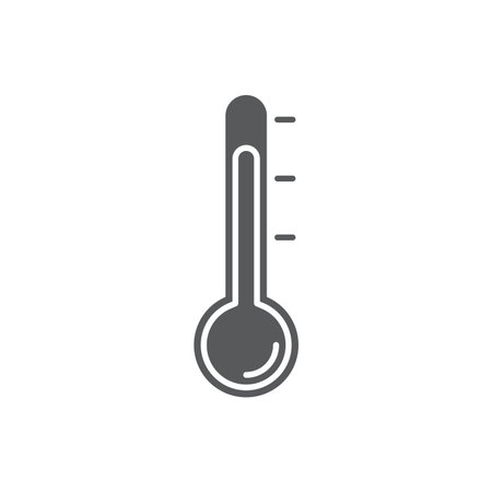 Thermostat vector icon symbol medical tools isolated on white background