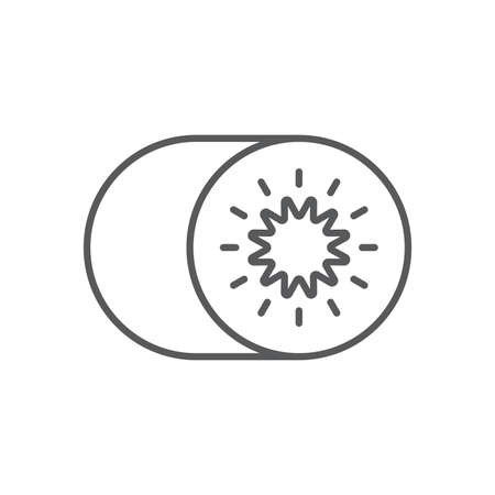 Kiwi fruit vector icon symbol fruit isolated on white backgroundのイラスト素材