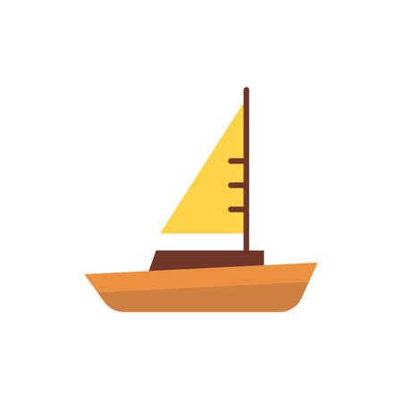 Sailing ship vector icon symbol isolated on white backgroundのイラスト素材