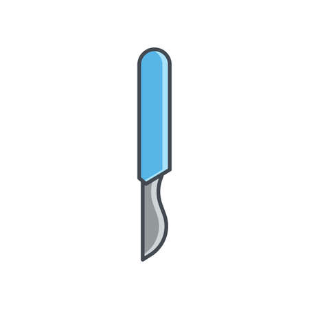 Surgical scalpel vector icon symbol medical tools isolated on white backgroundのイラスト素材
