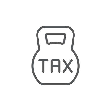 Tax weight vector icon symbol isolated on white backgroundのイラスト素材