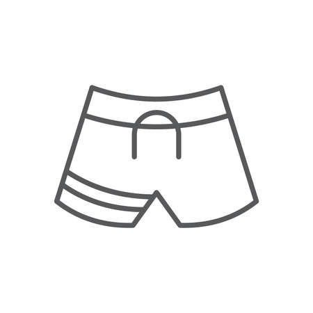 Travel shorts vector icon symbol traveling apparel isolated on white backgroundのイラスト素材