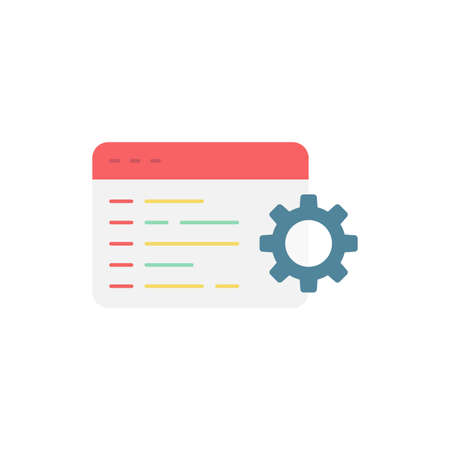 Custom coding symbol Programming vector icon isolated on white backgroundのイラスト素材