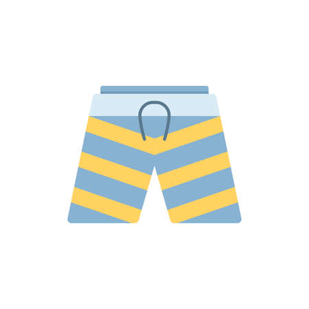 Travel shorts vector icon symbol traveling apparel isolated on white backgroundのイラスト素材