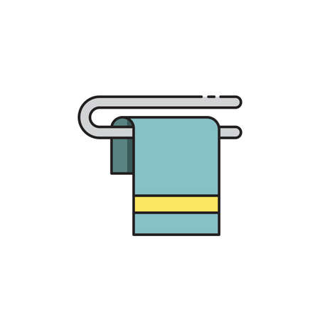Toilet towel vector icon symbol isolated on white backgroundのイラスト素材