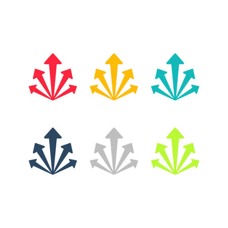 Arrow set icon. Arrow symbols. Arrow isolated vector graphic elements.のイラスト素材
