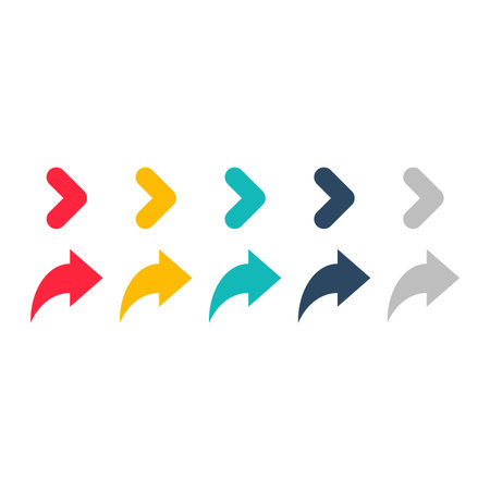 Arrow set icon. Arrow symbols. Arrow isolated vector graphic elements.