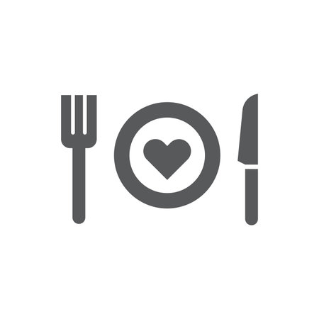 Romantic dinner icon, color, line, outline vector sign, linear style pictogram isolated on white. Symbol, logo illustrationのイラスト素材