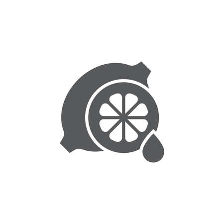 lemon and juice drop outline icon linear style sign for mobile concept and web design naturaのイラスト素材