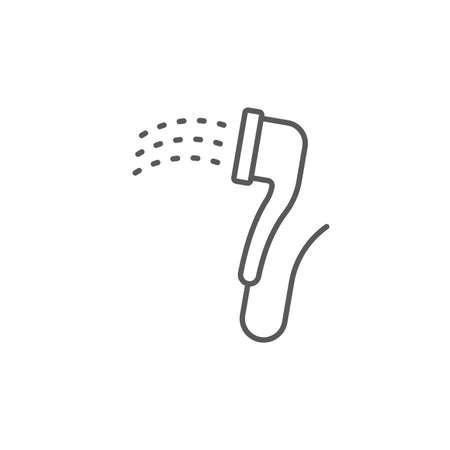 shower outline icon linear style sign for mobile concept and web design showerheads simple lineのイラスト素材