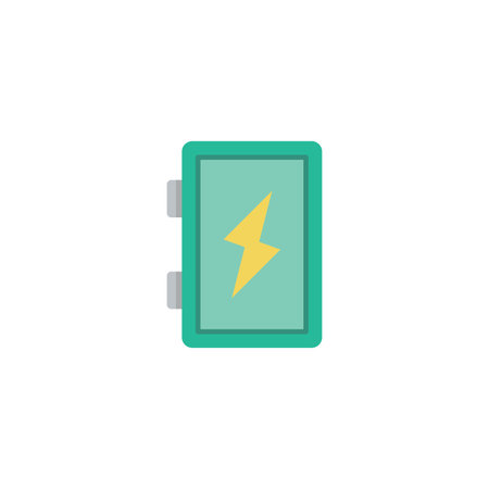 Electrical cabinet icon isolated on white background. Set icons colorful square buttons. Vector Illustrationのイラスト素材