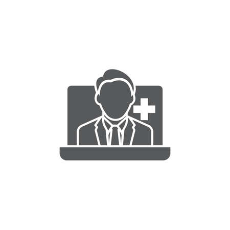 Doctor Consultation Icon. Flat Design. Isolated.のイラスト素材