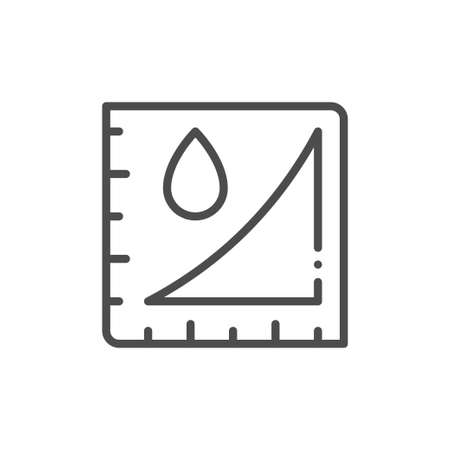 Blood sugar level line icon. linear style sign for mobile concept and web design. Diabetes blood graph outline vector icon. Symbol, logo illustration. Vector graphicsのイラスト素材