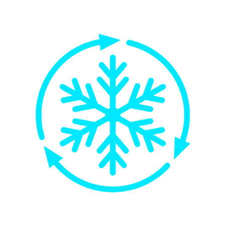 Abstract freezing vector flat icon illustration isolated on white backgroundのイラスト素材