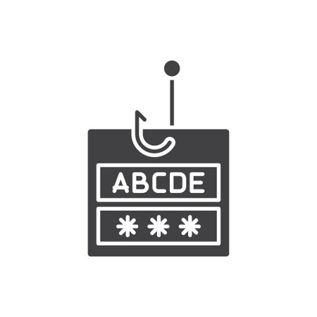 Password phishing glyph icon. linear style sign for mobile concept and web design.のイラスト素材