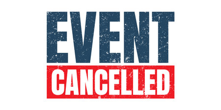 Event canceled sign or stamp on white background, vector illustrationのイラスト素材