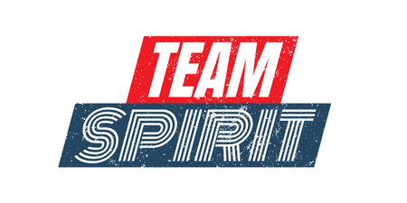 Team spirit grunge rubber stamp on white background, vector illustrationのイラスト素材