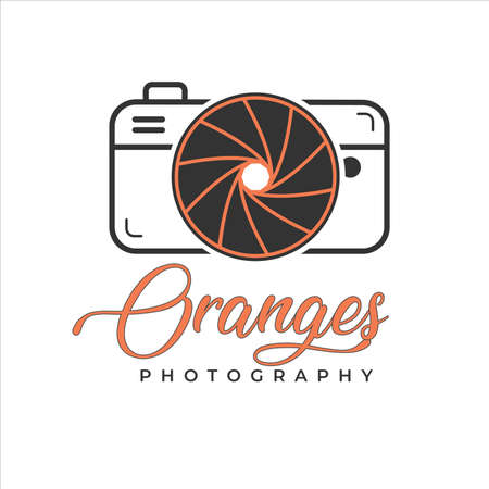 Photograph Oranges Mirrorles Lens Minimalist Logo Vectorのイラスト素材