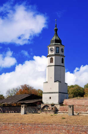 Sahat Tower (Clock Tower), Kalemegdan fortress in Belgrade, Serbiaの写真素材