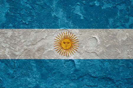 Argentina flag on grunge backgroundの写真素材