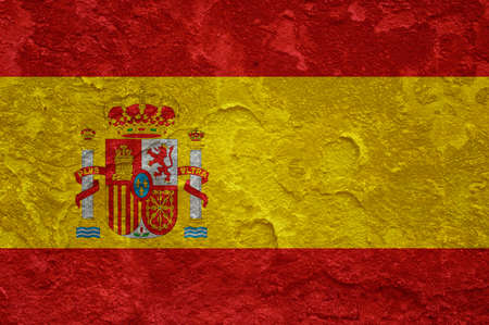 Spain flag on grunge backgroundの写真素材