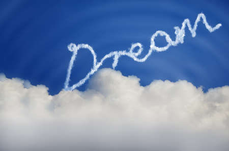 Dream cloud wordの写真素材