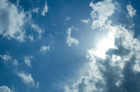 Beautiful sky with white clouds