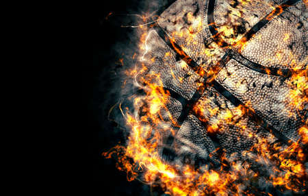 Basketball background, fire illustration.の写真素材