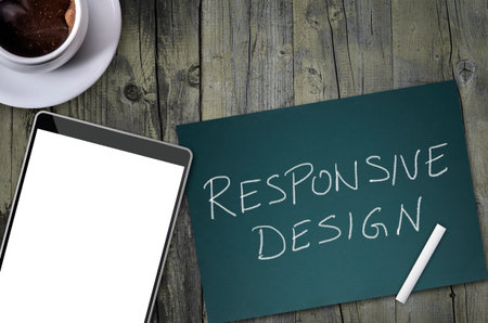Responsive design written on chalkboard