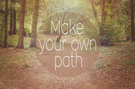 Quote to create future on nature backgroundの写真素材