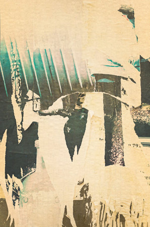 Old posters grunge textures and backgroundsの写真素材
