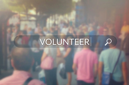 Volunteer Search box. Web Browsing and Searching Concept.