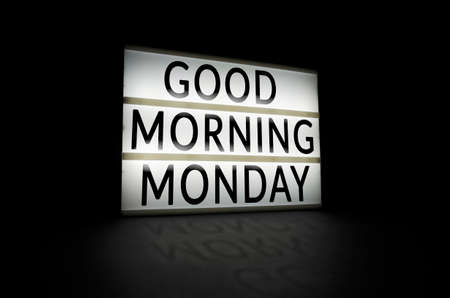 Good morning monday lightbox quoteの写真素材